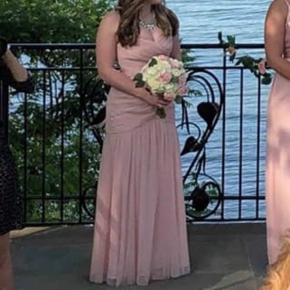 Blush bridesmaid dress